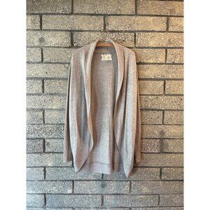 Anthropologie Gray Open Front Cardigan Sweater L